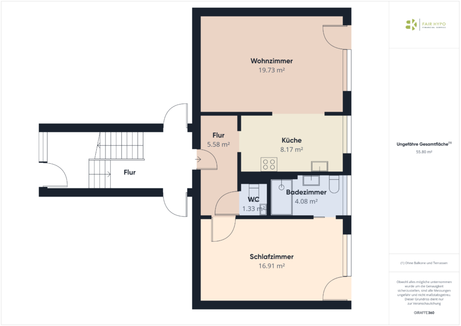 Einziehen und Wohlfühlen - Kernsanierte 2 Zimmer Wohnung in BS-Wenden - Grundriss Duffy