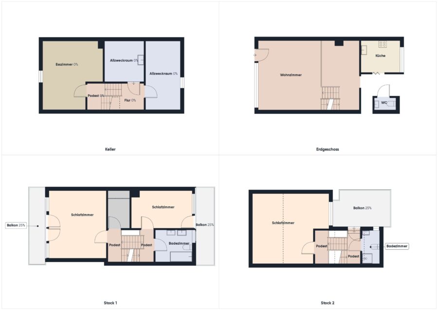 Stadtnah I Geräumig I Kompakt I Gemütliches Reihenendhaus mit Tiefgaragenstellplatz - Grundriss